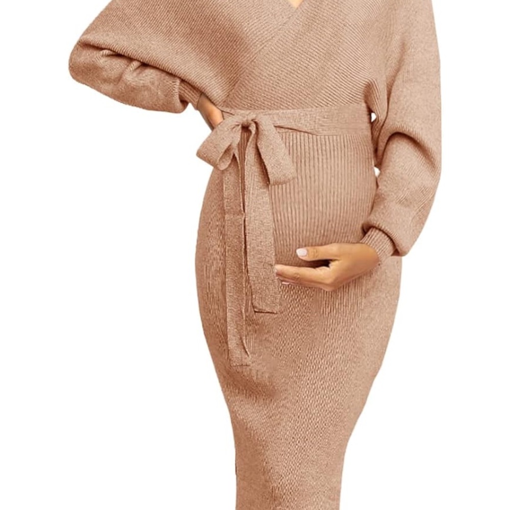 Elegant neutral kahki dress